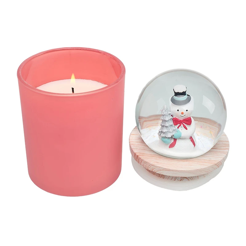 Pink Sugar Cookie Scented Snowman Snow Globe Candle for only USD 19.99 | Hallmark