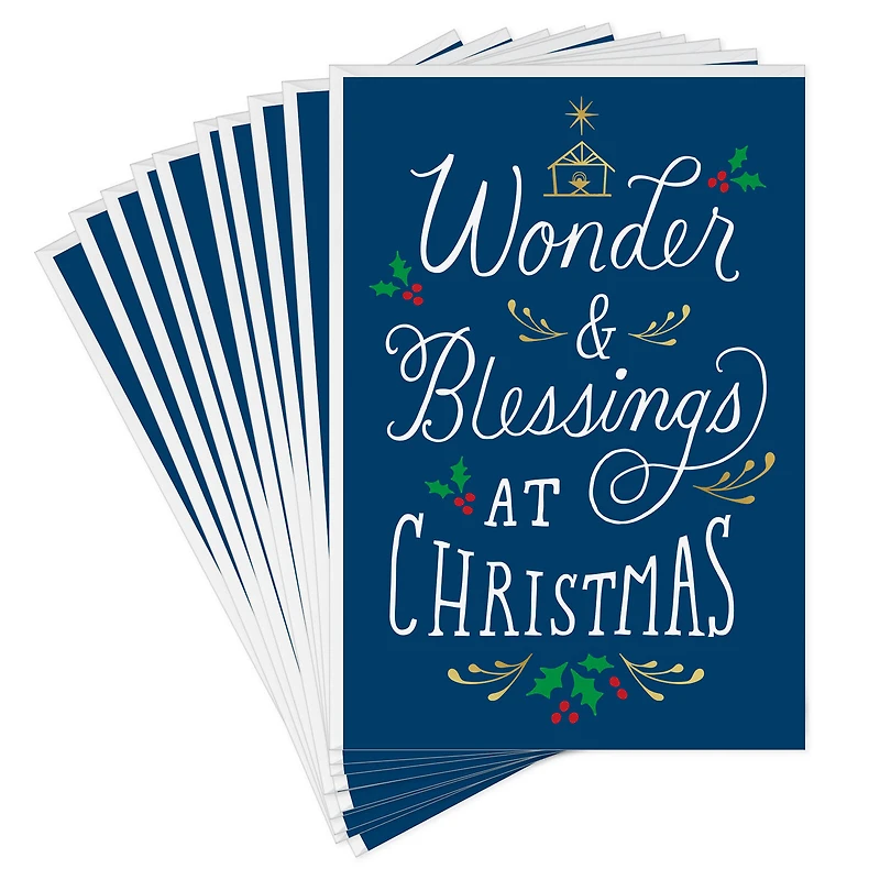 Wonder and Blessings Religious Christmas Cards, Pack of 10 for only USD 8.99 | Hallmark