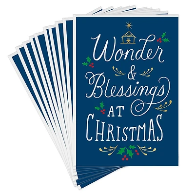 Wonder and Blessings Religious Christmas Cards, Pack of 10 for only USD 8.99 | Hallmark