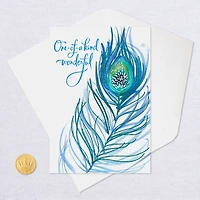 UNICEF One-of-a-Kind Wonderful Peacock Feather Birthday Card for only USD 3.59 | Hallmark
