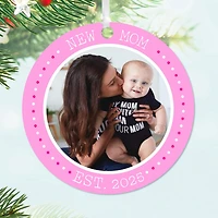 New Mom Round Metal Personalized Ornament, Custom Photo and Text for only USD 17.99 | Hallmark