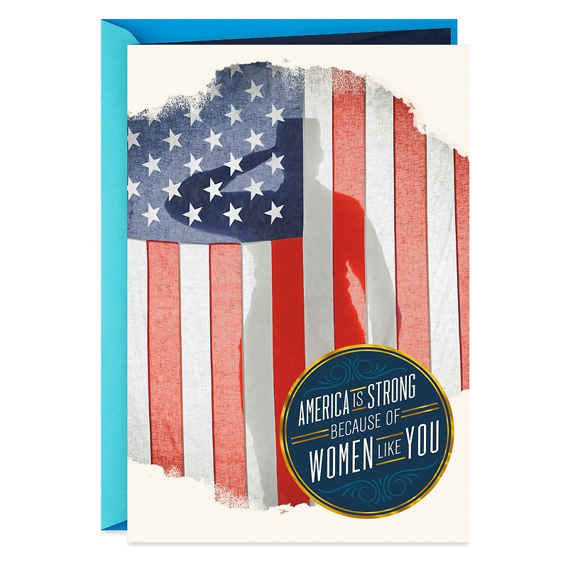 America Is Strong Because of You Veterans Day Card for Her for only USD 2.99 | Hallmark