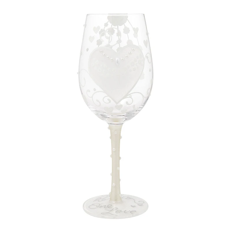 Lolita Two Hearts One Love Handpainted Wine Glass, 15 oz. for only USD 34.99 | Hallmark