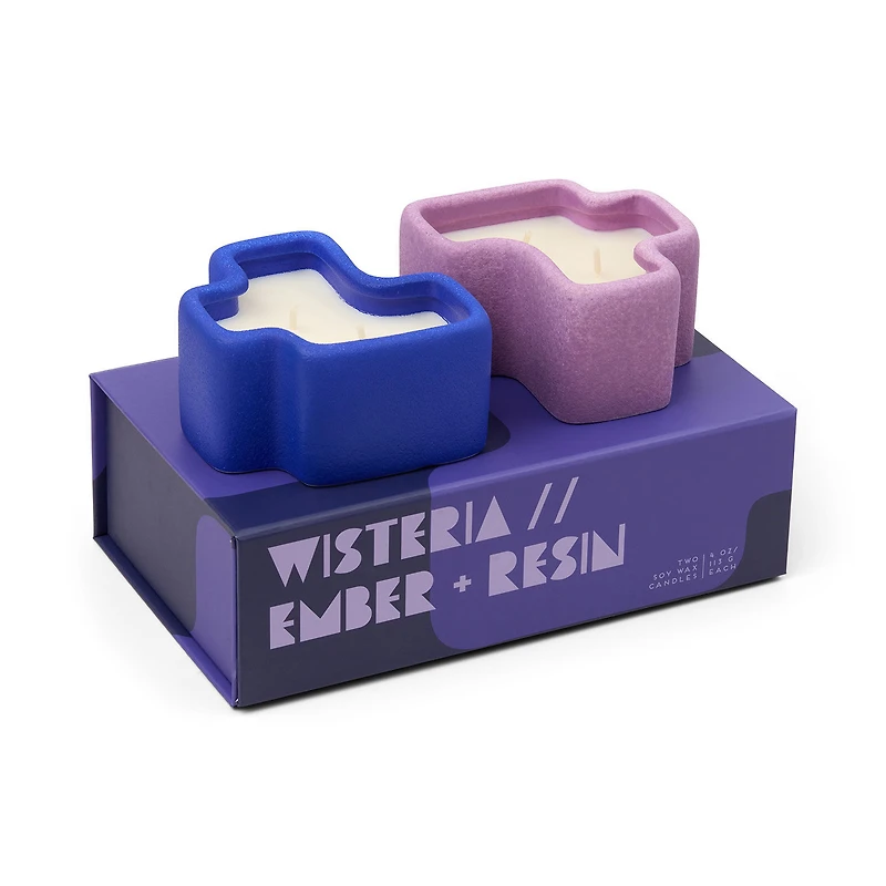 Paddywax Wisteria and Ember Resin Puzzle Piece Jar Candles, Set of 2 for only USD 32.99 | Hallmark