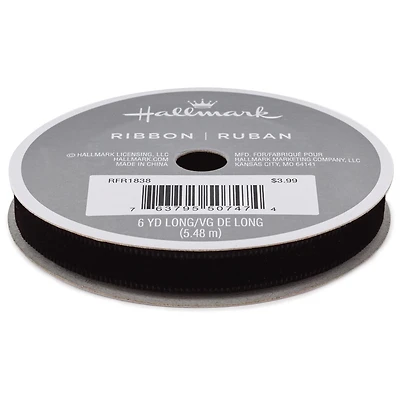 Black Velvet 3/8" Ribbon, 18' for only USD 3.99 | Hallmark