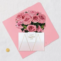 Jumbo Pink Rose Bouquet in Vase 3D Pop-Up Valentine's Day Card for only USD 12.99 | Hallmark