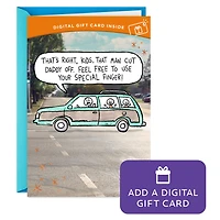 Use Your Special Finger Gift Card Greeting Funny Father's Day Card for Dad for only USD 4.99 | Hallmark