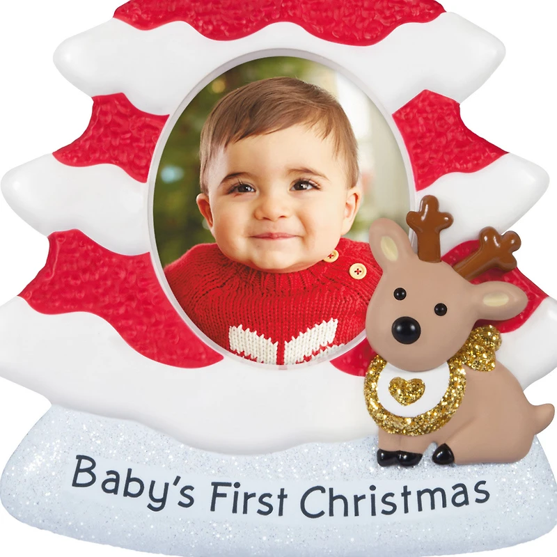 Baby's First Christmas Red and White Tree 2025 Photo Frame Ornament for only USD 22.99 | Hallmark