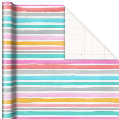 Painted Watercolor Stripes Wrapping Paper Roll, 20 sq. ft. for only USD 4.99 | Hallmark