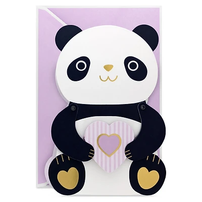 Panda Bear With Hearts Paper Craft Mother's Day Card for only USD 5.99 | Hallmark