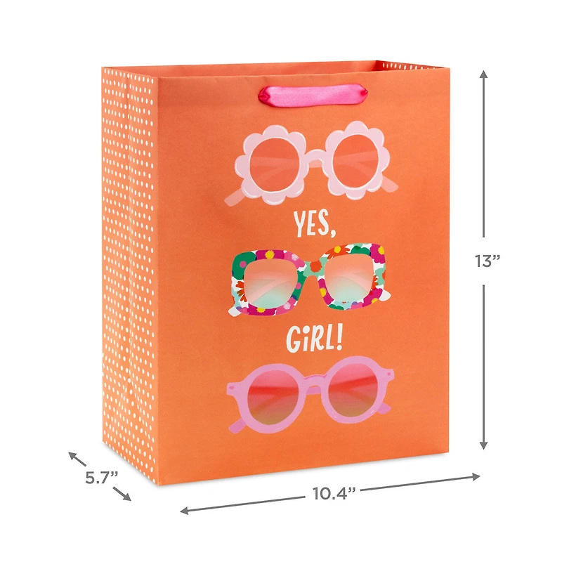 13" Fun Sunnies on Orange Large Gift Bag for only USD 4.49 | Hallmark