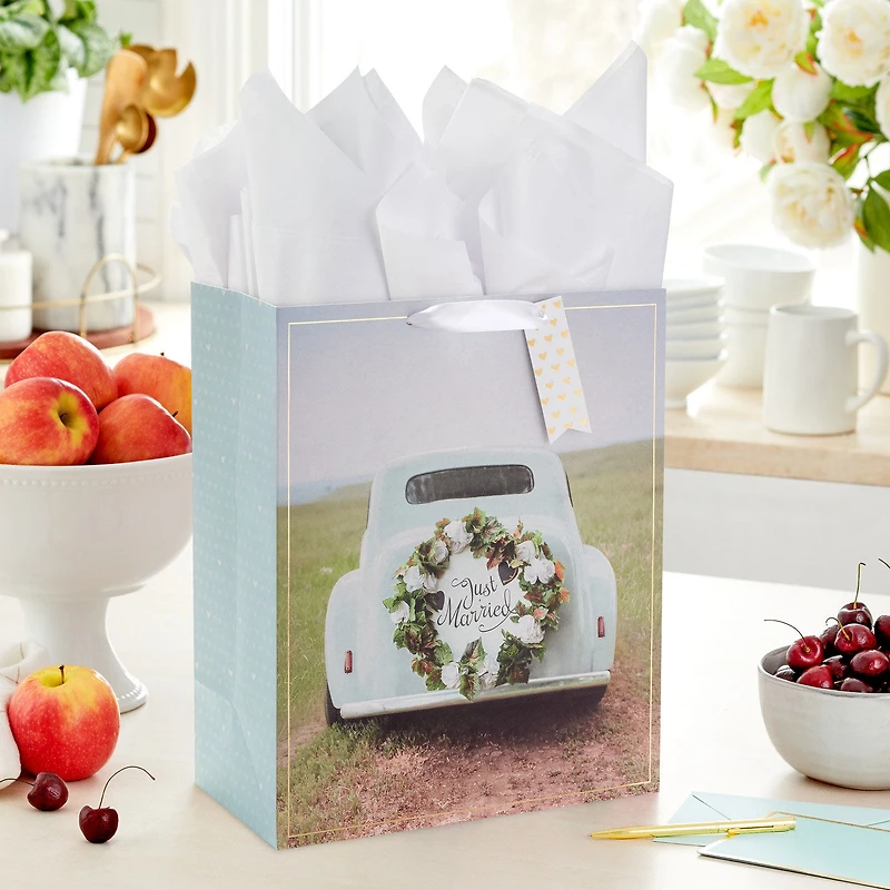 13" Just Married Large Wedding Gift Bag for only USD 4.99 | Hallmark