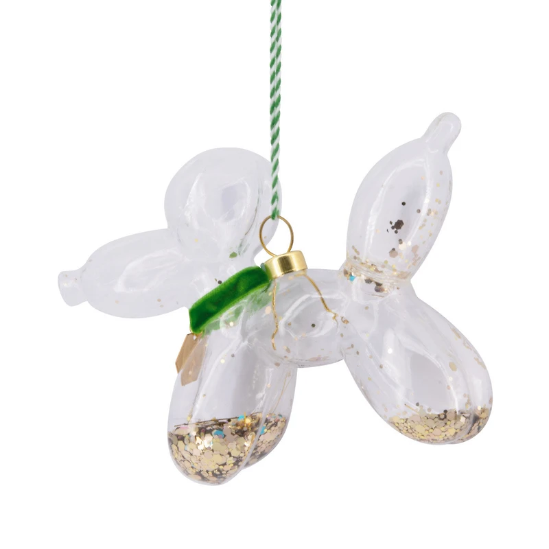Signature Green and Gold Balloon Dog Glass Hallmark Ornament for only USD 22.99 | Hallmark