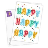 Happy Happy Happy Candles Custom Birthday Card for only USD 4.99 | Hallmark