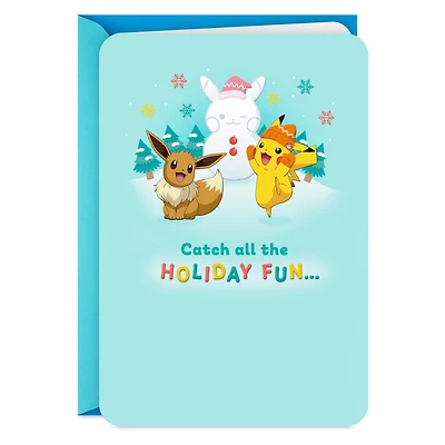 Pokémon Pikachu and Eevee Holiday Fun Christmas Card for only USD 3.99 | Hallmark
