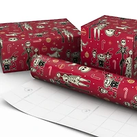 Disney Tim Burton's The Nightmare Before Christmas Characters on Red Wrapping Paper Roll, 25 sq. ft. for only USD 4.99 | Hallmark
