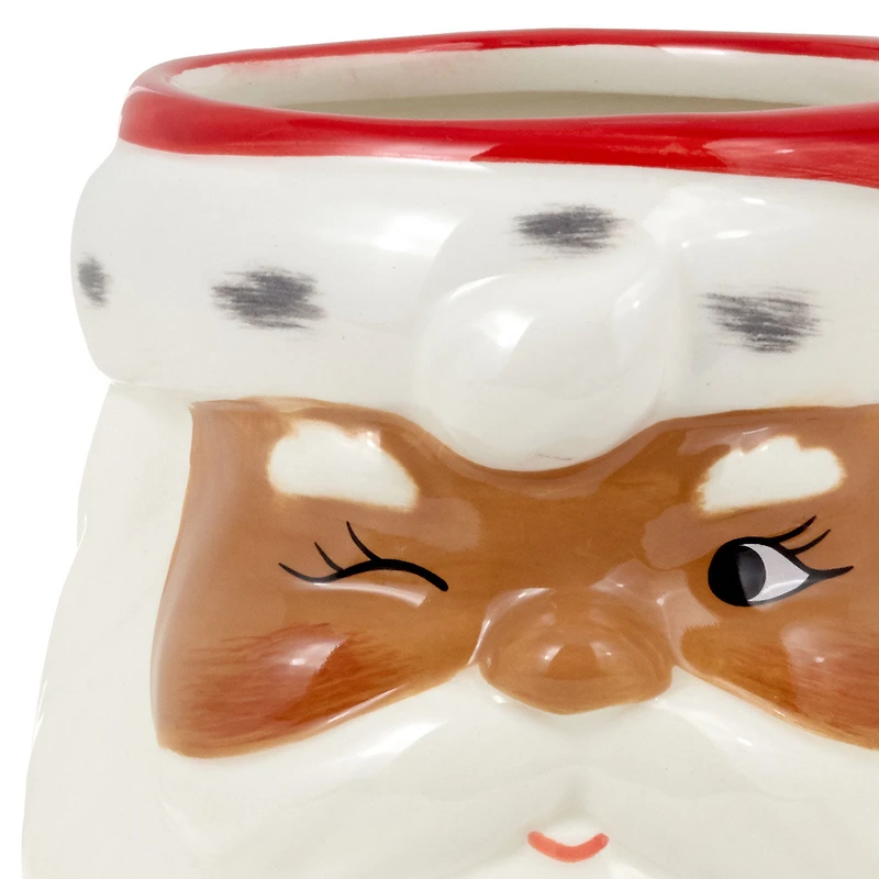 Winking Black Santa Holiday Sculpted Mug, 23.5 oz. for only USD 19.99 | Hallmark