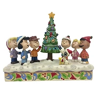 Jim Shore Peanuts Gang With Light-Up Musical Christmas Tree Figurine, 8" for only USD 139.99 | Hallmark