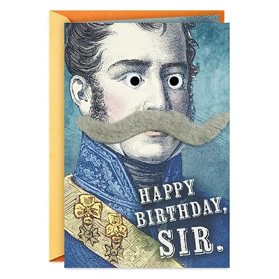 Dapper Gentleman Funny Birthday Card With Removable Mustache for only USD 6.99 | Hallmark
