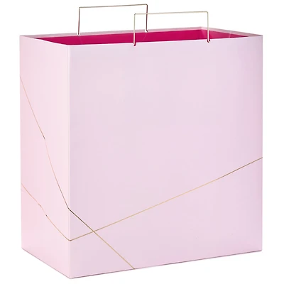 Light Pink With Gold Extra-Deep Square Gift Bag, 15" for only USD 7.99 | Hallmark