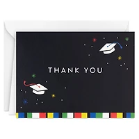 Grad Caps on Black Graduation Thank-You Notes, Pack of 10 for only USD 6.49 | Hallmark