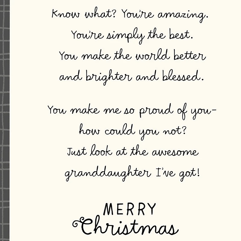 You Make Me So Proud Christmas Card for Granddaughter for only USD 4.99 | Hallmark