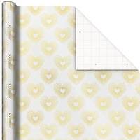 Gold Hearts on White Wrapping Paper, 15 sq. ft. for only USD 6.99 | Hallmark