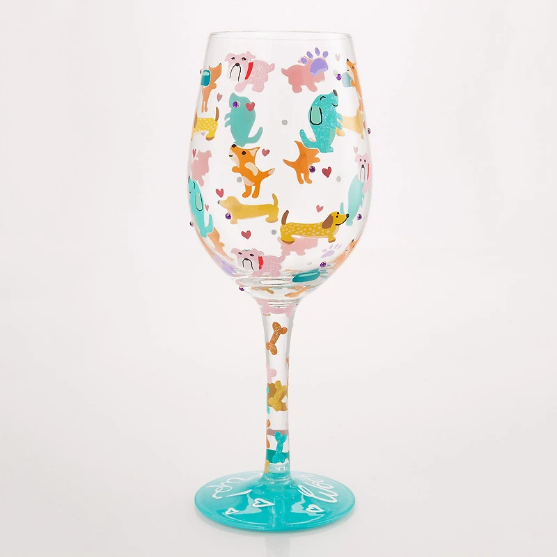 Lolita Woof It Up Handpainted Wine Glass, 15 oz. for only USD 34.99 | Hallmark