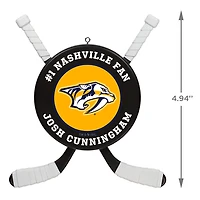 NHL Nashville Predators® Hockey Personalized Ornament