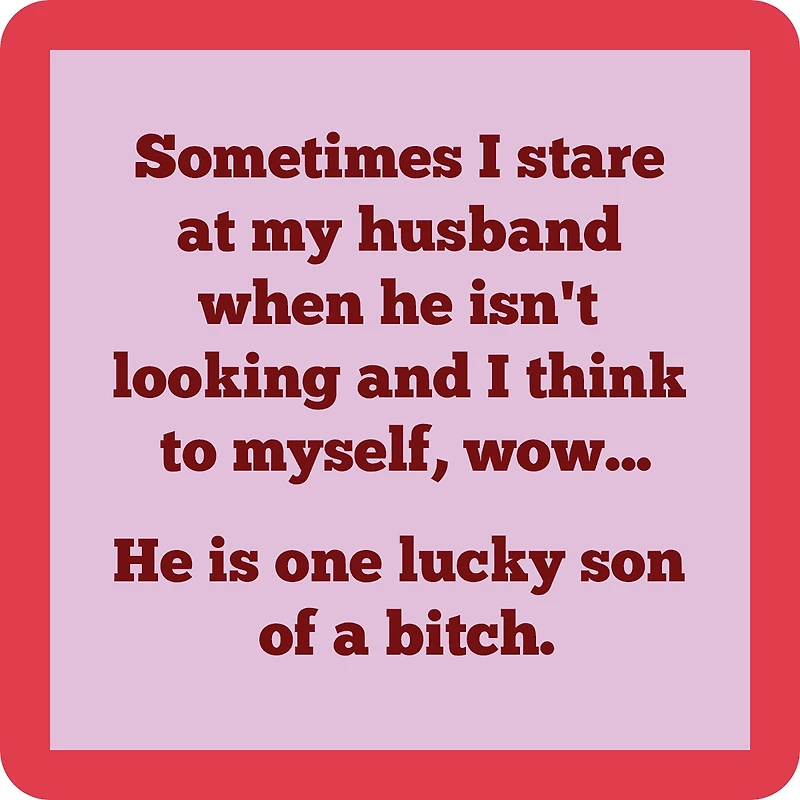 Drinks on Me One Lucky Son of a Bitch Funny Coaster for only USD 4.99 | Hallmark