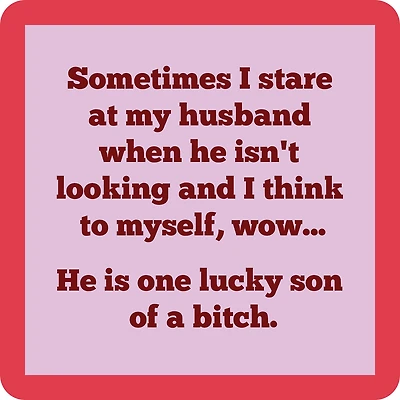 Drinks on Me One Lucky Son of a Bitch Funny Coaster for only USD 4.99 | Hallmark