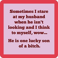 Drinks on Me One Lucky Son of a Bitch Funny Coaster for only USD 4.99 | Hallmark