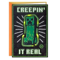Minecraft Creepin' It Real Musical Birthday Card With Light for only USD 9.99 | Hallmark