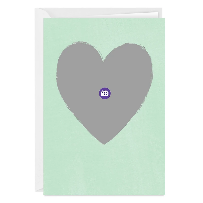 Personalized Mint Green Heart Frame Photo Card for only USD 4.99 | Hallmark