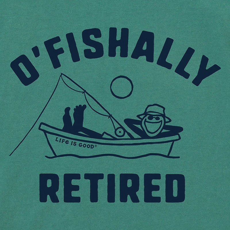 Life Is Good Men's O'Fishally Retired Green T-Shirt for only USD 29.50 | Hallmark