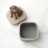 Willow Tree Dark Brown Dog Figurine Keepsake Box for only USD 49.99 | Hallmark
