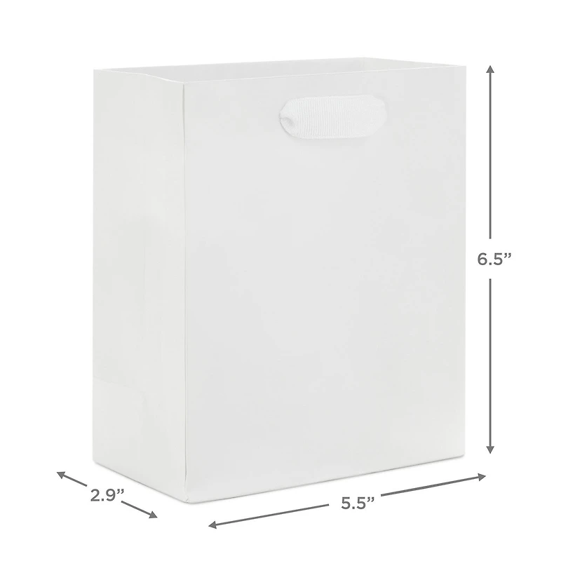 6.5" White Small Gift Bag for only USD 2.49 | Hallmark