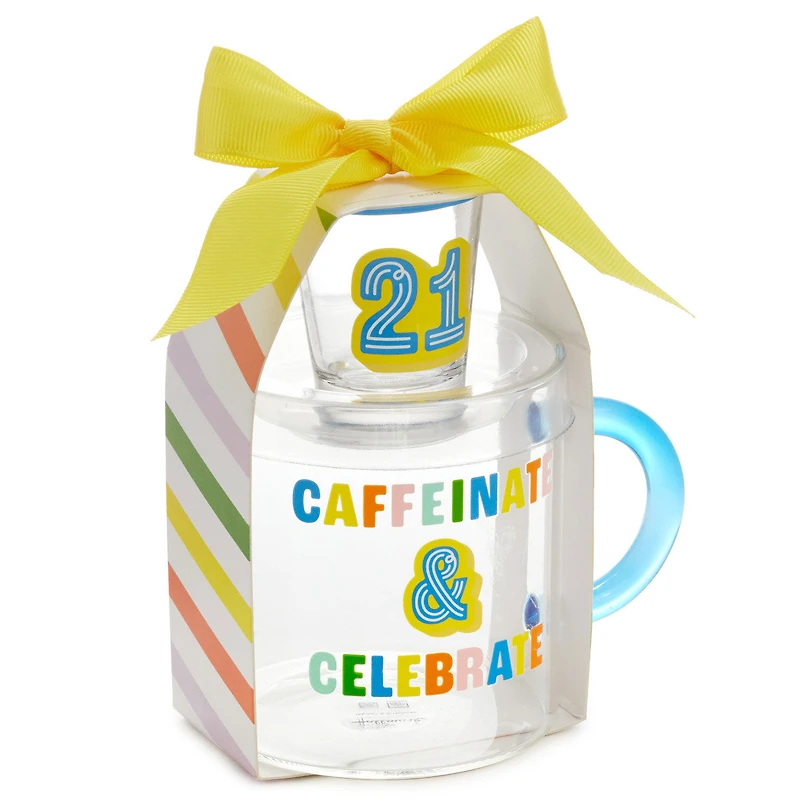 Glass 21st Birthday Mug and Shot Glass Bundle for only USD 19.99 | Hallmark