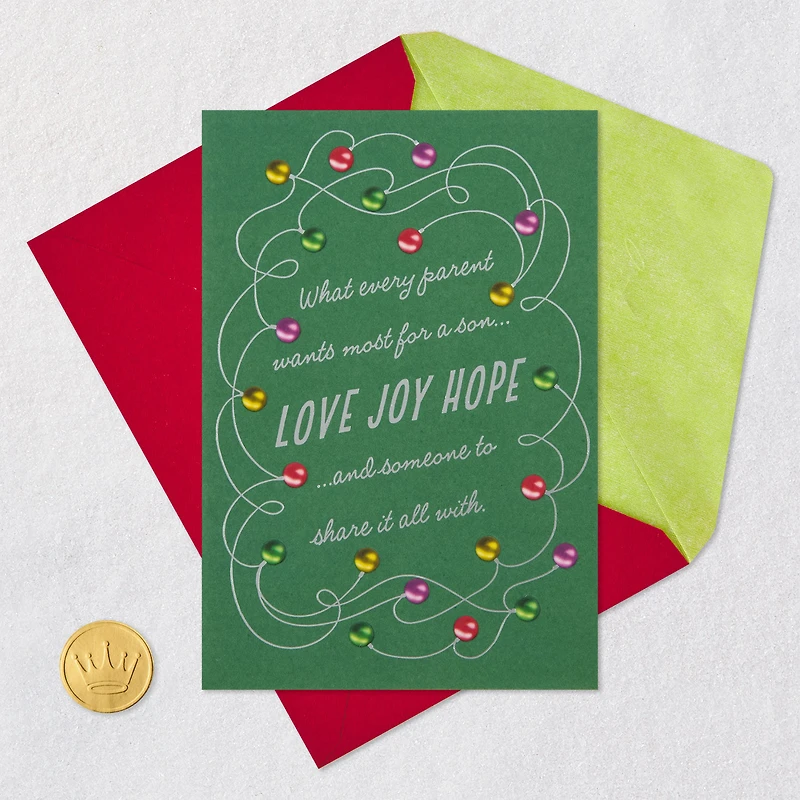 Love, Joy, Hope Christmas Card for Son and Wife for only USD 4.59 | Hallmark