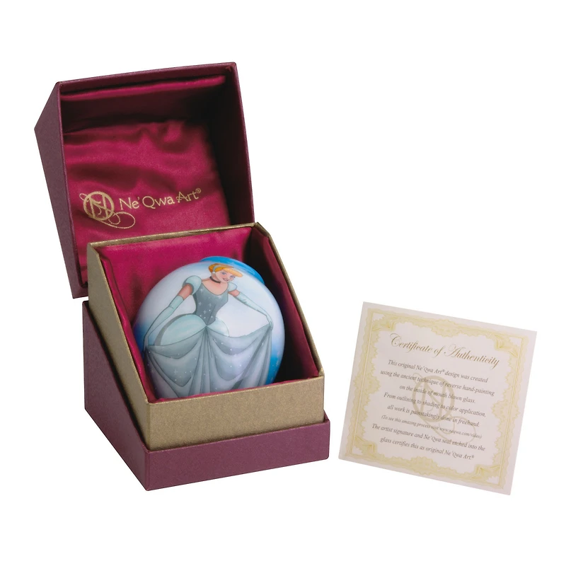 Disney Princess Ne'Qwa Art® Cinderella Hand-Painted Glass Hallmark Ornament for only USD 65.99 | Hallmark
