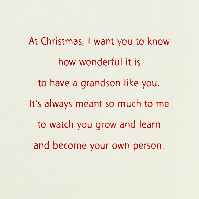 Love Put Into Words Christmas Card for Grandson for only USD 5.99 | Hallmark