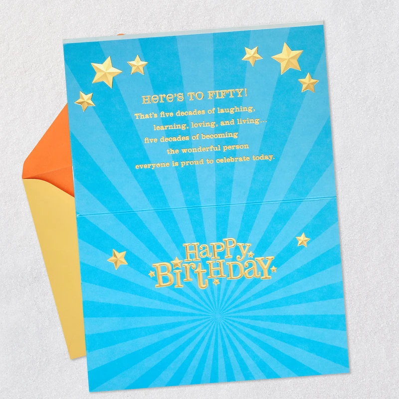 Here's to Fifty 50th Birthday Card for only USD 5.99 | Hallmark
