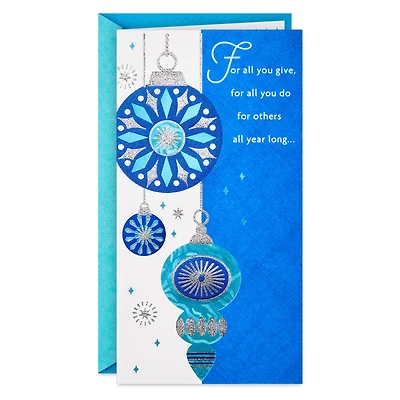 Thanks for All You Give and Do Money Holder Christmas Card for only USD 5.99 | Hallmark