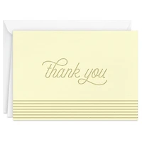 Gold Stripes on Ivory Blank Thank You Notes, Pack of 10 for only USD 10.49 | Hallmark