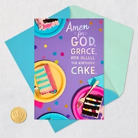 God, Grace and Alllll the Cake Religious Birthday Card for only USD 2.59 | Hallmark