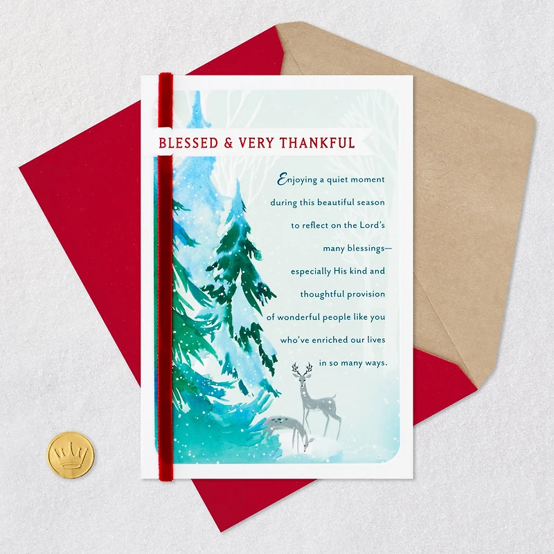 Blessed and Very Thankful Religious Christmas Card for only USD 5.99 | Hallmark