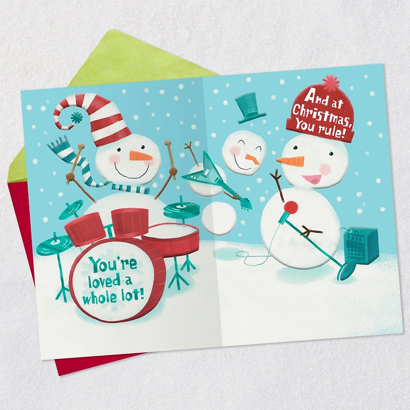 You're Totally Cool Rockin' Snowman Christmas Card for Grandson for only USD 3.59 | Hallmark