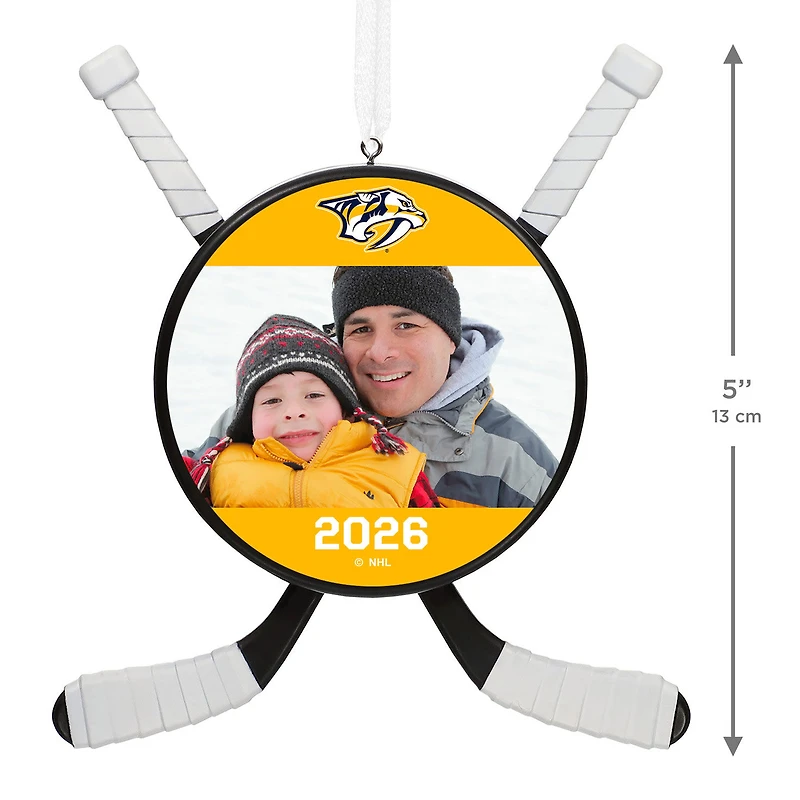 NHL Nashville Predators® Hockey Personalized Ornament, Custom Photo and Text for only USD 30.99 | Hallmark