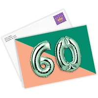 60th Balloons Custom Card for only USD 4.99 | Hallmark