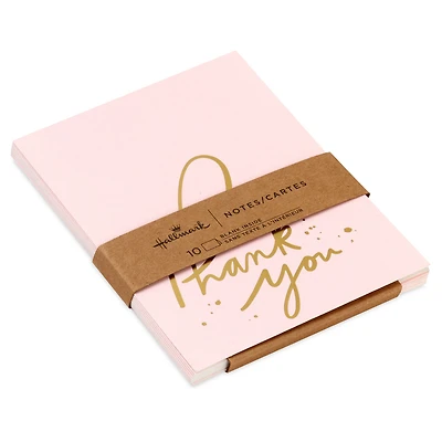 Pink and Gold Blank Thank You Notes, Pack of 10 for only USD 5.00 | Hallmark